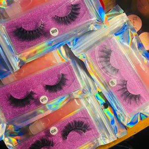 Eyelashes and lipgloss